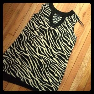 Black And White Animal Print Dress.